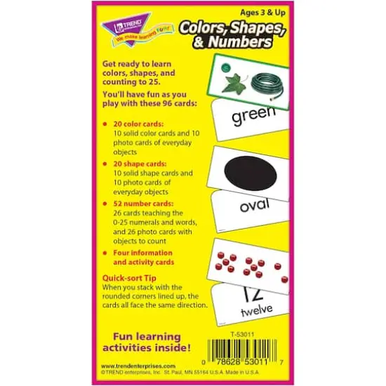 Trend Enterprises&reg; Colors, Shapes, & Numbers Skill Drill Flash Cards {4}