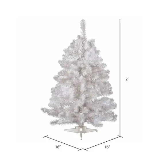 2ft. Unlit Crystal White Spruce Artificial Christmas Tree {5}