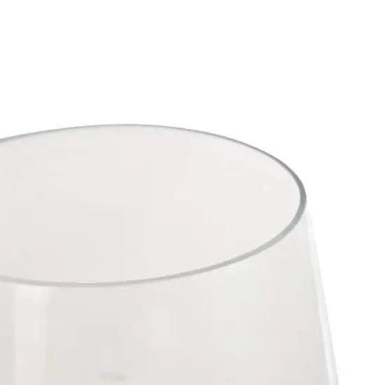 12.5" Clear Wide Cone-Shaped Glass Vase {4}