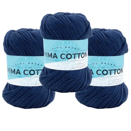 3 Pack Lion Brand&reg; Pima Cotton Yarn Blueprint {1}