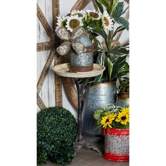 27" Iron & Pine Farmhouse Accent Table {5}