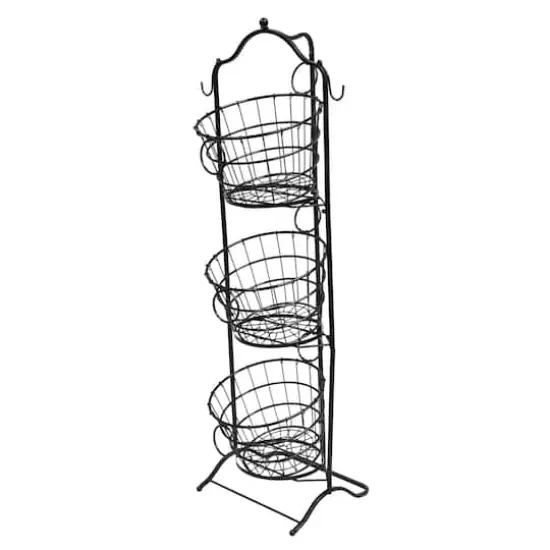 4ft. Wire 3-Tier Basket with Removable Tilted Baskets {4}