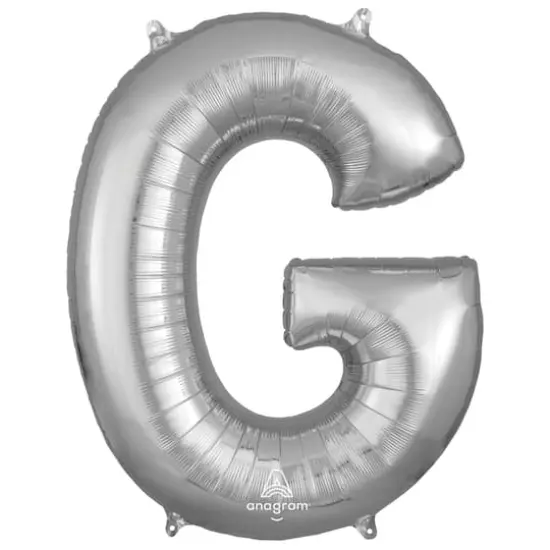 32" Silver Letter Foil Balloon G {1}