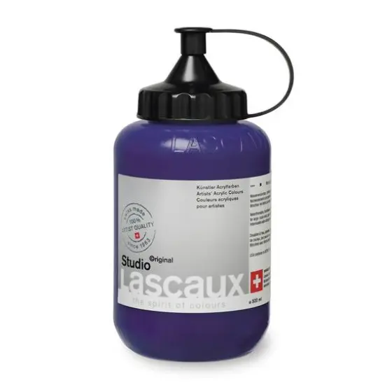 Lascaux Studio Acrylic Paint, 500mL 933 Violet {1}