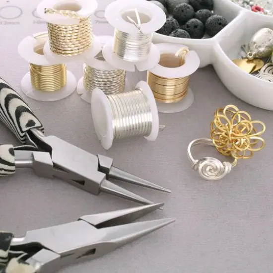 The Beadsmith&reg; Wire Elements&trade; 18 Gauge Tarnish Resistant Medium Temper Assorted Shapes Wire, 6ct. {5}