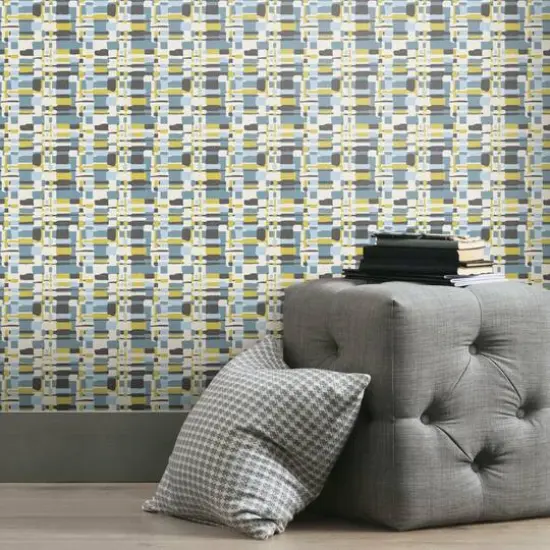 RoomMates Retro Plaid Peel & Stick Wallpaper {5}