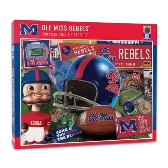 College Team Retro Series 500 Piece Puzzle Mississippi Rebels {1}