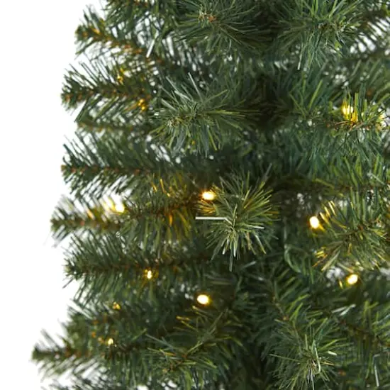 2ft. Pre-Lit Artificial Christmas Tree, Clear LED Lights {4}