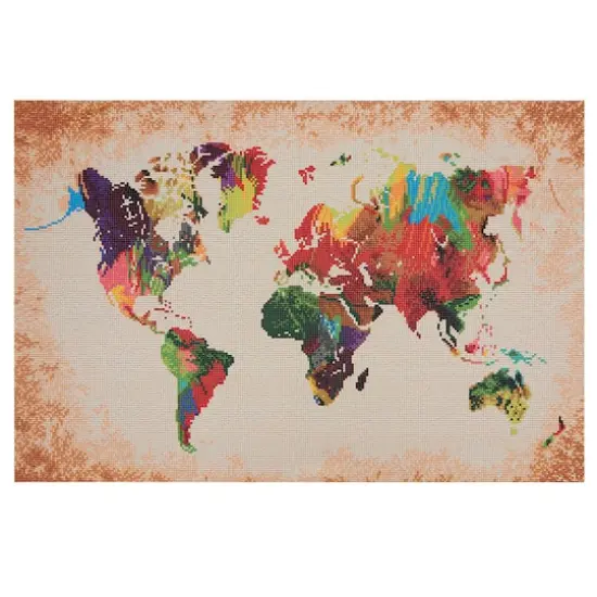Rainbow World Map Diamond Art Kit by Make Market&reg; {1}