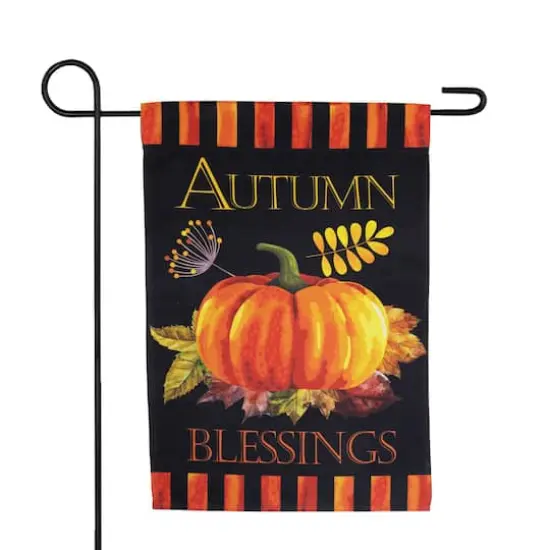 Small Autumn Blessings & Pumpkins Garden Flag {4}