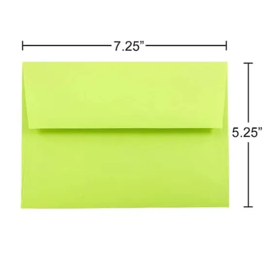 JAM Paper A7 Ultra Lime Green Invitation Envelopes, 50ct. {5}