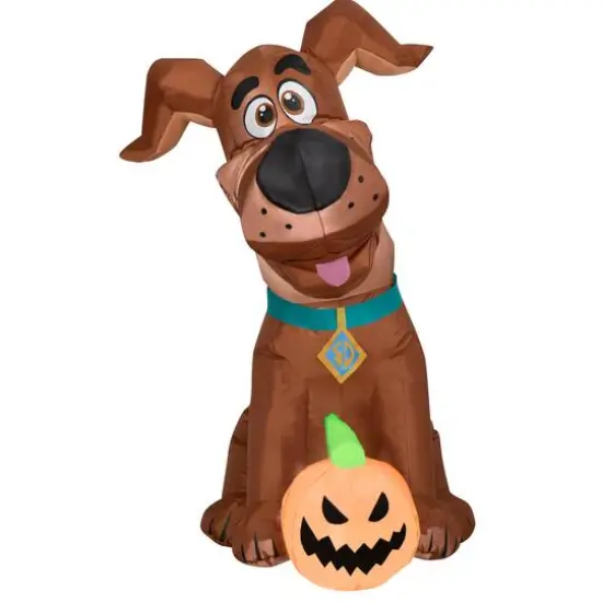3.5ft. Airblown&reg; Inflatable Halloween Puppy Scooby-Doo with Pumpkin {1}