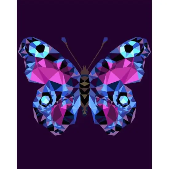 Crafting Spark Celebration Poly Butterfly Painting by Numbers Kit {1}