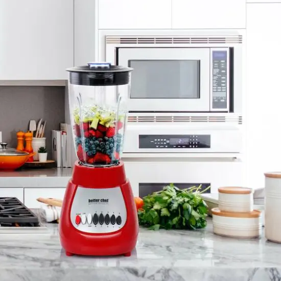 Better Chef Red 50oz. 10-Speed 350-Watt Plastic Jar Blender {6}