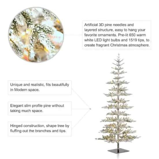 9ft. Pre-Lit Deluxe Pine Artificial Christmas Tree, Warm White LED Lights {8}