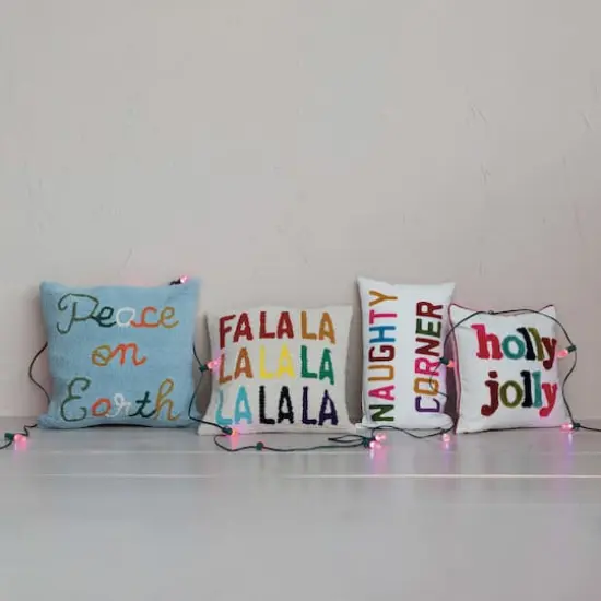 Hello Honey® 20" x 12" Naughty Corner Cotton Slub Lumbar Pillow with Tufting {3}