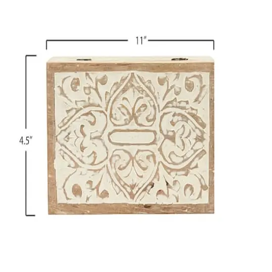 Hello Honey&reg; Handcarved & Whitewashed Mango Wood Box Set {5}