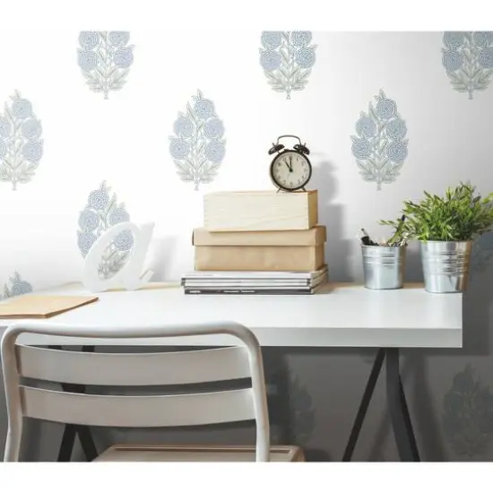 RoomMates Tamara Day Dutch Floral Peel & Stick Wallpaper Blue {7}