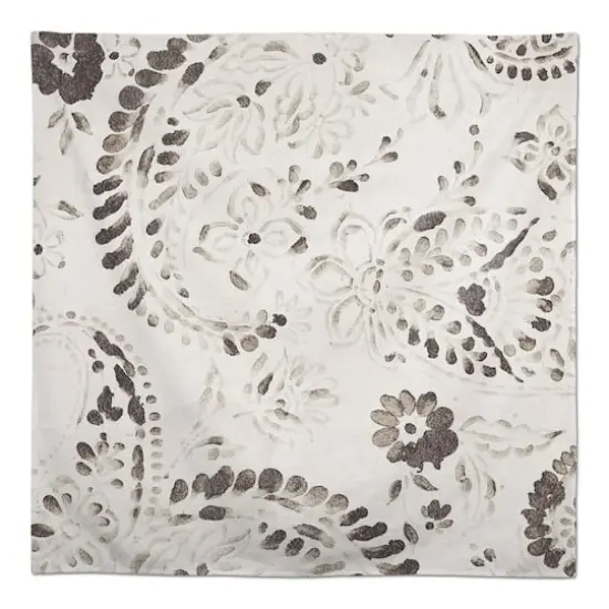 58" Vintage Paisley Cotton Twill Tablecloth {1}