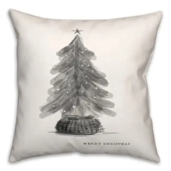 Neutral Christmas Tree 18" x 18" Indoor/Outdoor Pillow {1}