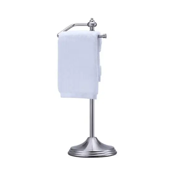 SunnyPoint 16" Satin Nickel Heavy Weight Metal Fingertip Towel Holder Stand {3}