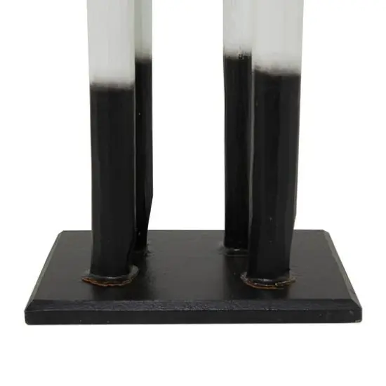 Multi ColoredWood Bohemian Elephant Sculpture, 6" x 10" x 59" {5}