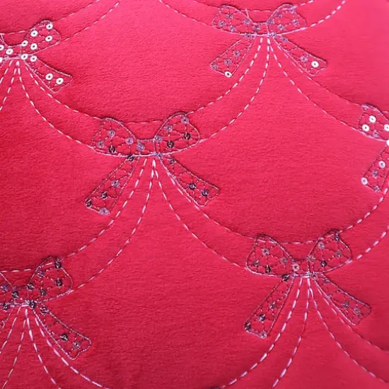 16" x 16" Red Velvet Bow Throw Pillow by Ashland&reg; {4}