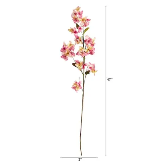 47" Light Pink Bougainvillea Flower Stems, 3ct. {5}