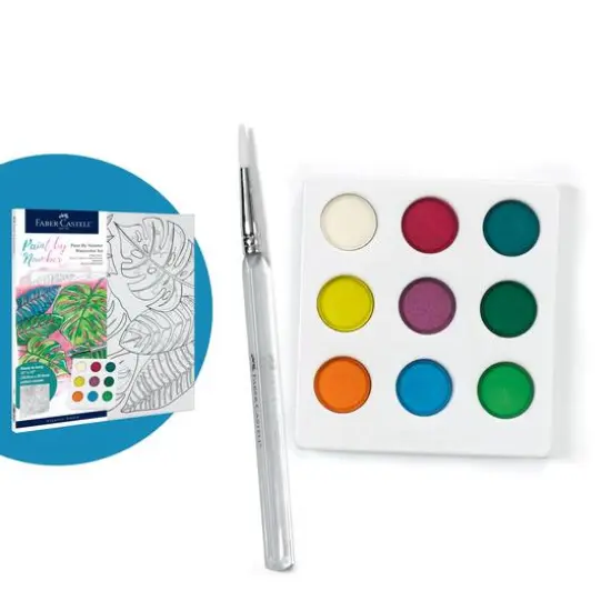 Faber-Castell Tropical Paint by Number Watercolor Set {4}