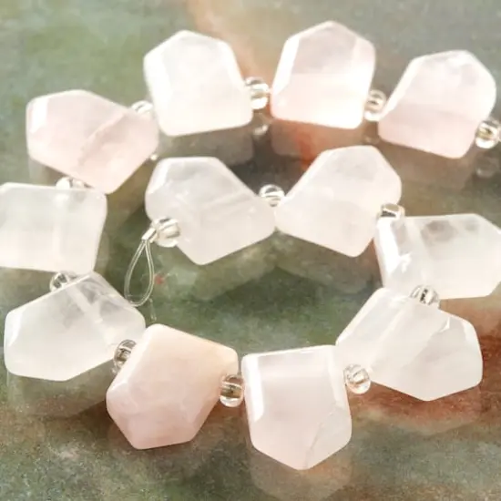 Rose Quartz Arrow Beads by Bead Landing&trade;, 18mm {3}