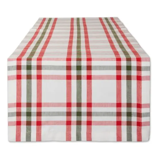 DII® 72" Jolly Tree Collection Nutcracker Plaid Table Runner {1}