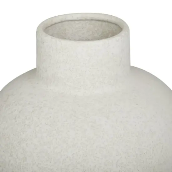 CosmoLiving by Cosmopolitan White Ceramic Modern Vase, 8" x 12" {4}