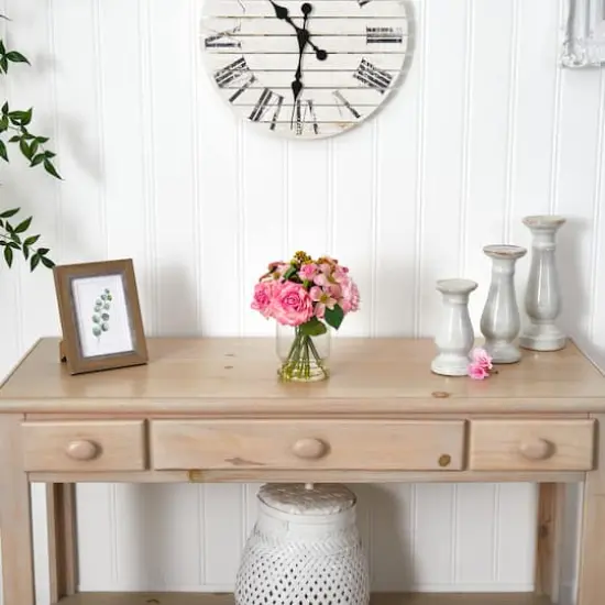 10" Rose & Berry Arrangement in Glass Vase {4}