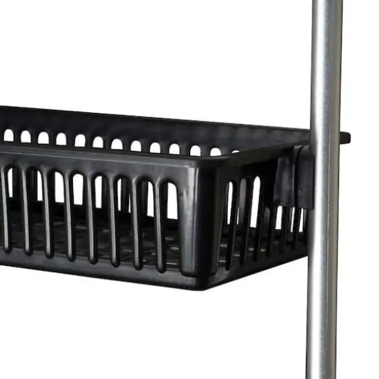 Household Essentials Over the Door Storage Rack Black {9}