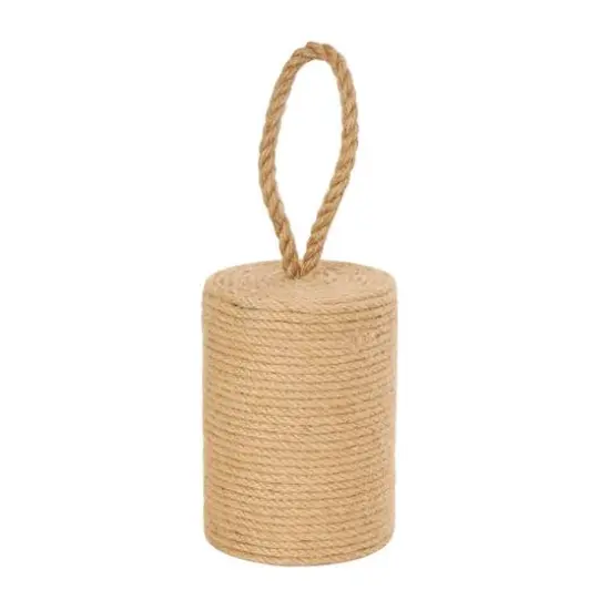7" Brown Jute Coiled Rope Sculpture D&eacute;cor {1}