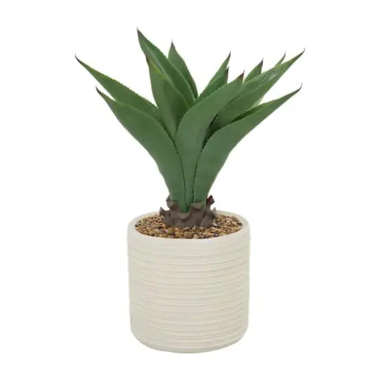 2.5ft. Potted White Plastic Contemporary Artificial Foliage {3}