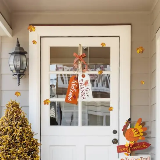 Glitzhome® 24" Thanksgiving Wooden "Give Thanks" Door Hanger {3}