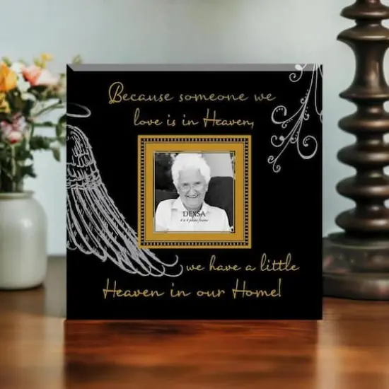 Because Someone We Love 4" x 4" Frame with Easel {1}