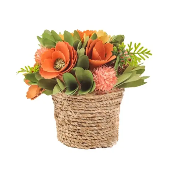 8" Spring Rope Basket Floral Bundle {1}