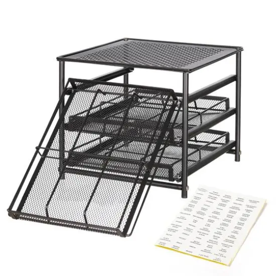 3-Tier 18-Bottle Spice Rack Organizer {9}