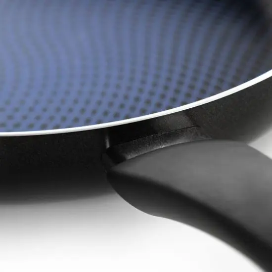 Gibson Home&reg; Piletti 10'' Aluminum Frying Pan Blue and Black {5}