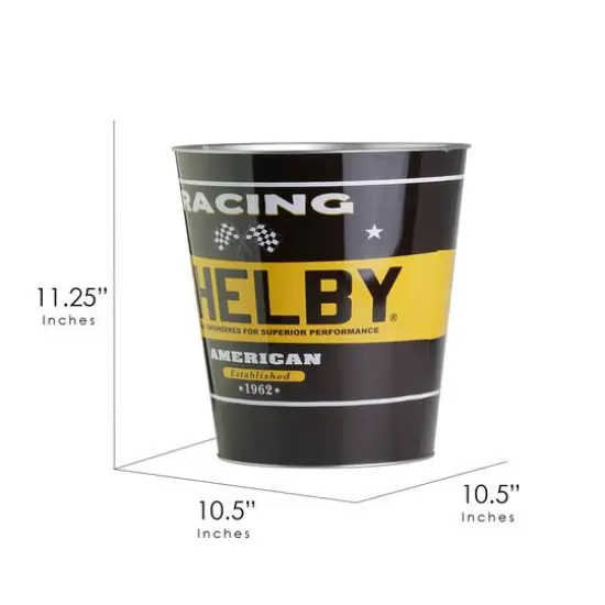 American Art D&eacute;cor&trade; 11" Shelby Racing Decorative Metal Trash Can {8}