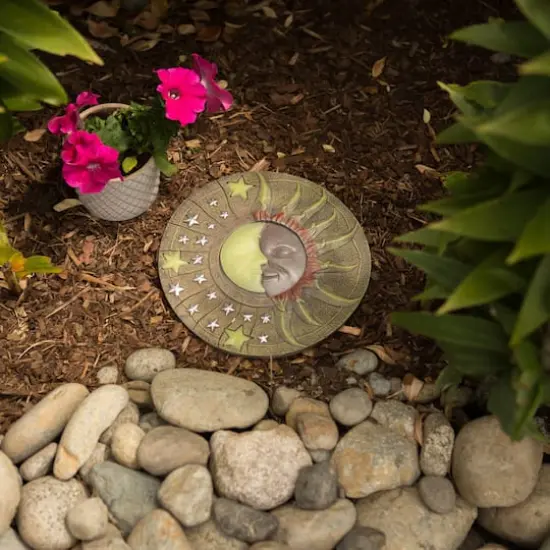 10.5" Celestial Glow-In-Dark Outdoor Stepping Stone {7}