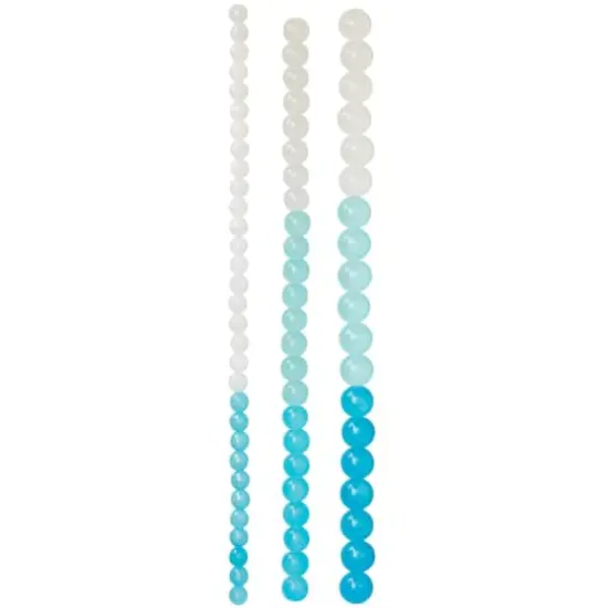 Aqua Ombre Glass Round Beads by Bead Landing&trade; {4}