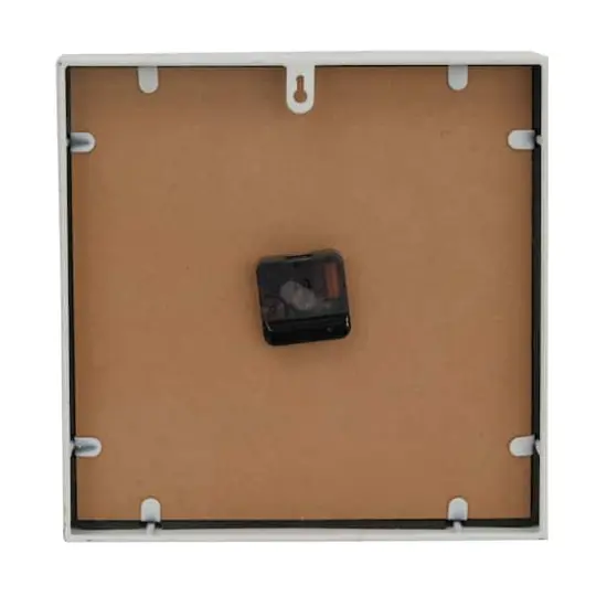 White Metal Modern Vintage Wall Clock, 12" x 3" x 12" {5}