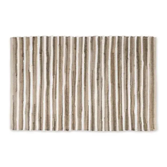 DII&reg; Slim Stripe Cotton Chindi Rug, 2ft. x 3ft. Taupe {1}