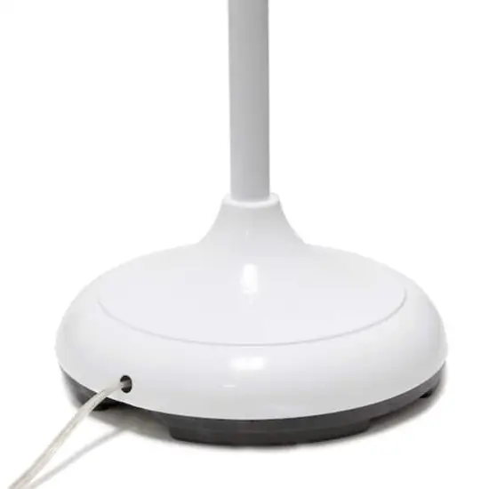 Simple Designs™ 5.6ft. 5-Light Gooseneck White Floor Lamp Pink White and Gray Shades {10}