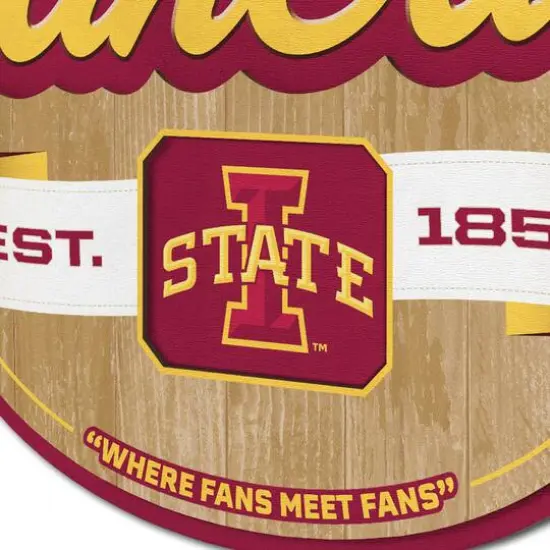 NCAA Fan Cave Sign Iowa State Cyclones {6}