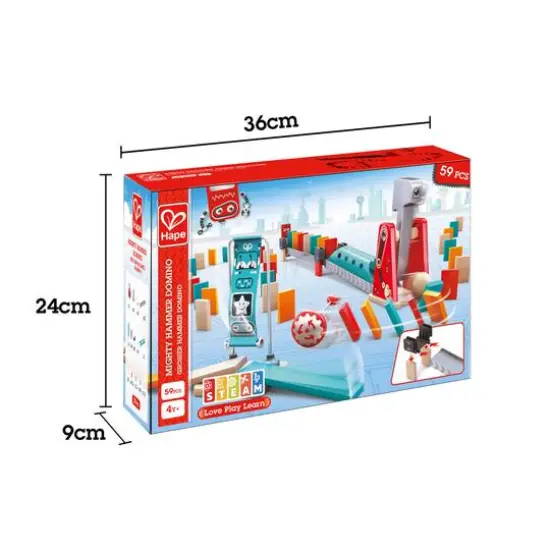 Hape Mighty Hammer Wooden Domino Ball Set {7}