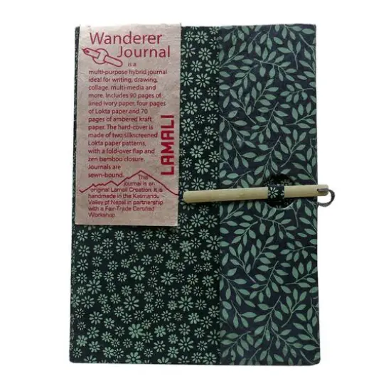 Lama Li Wanderer Hardcover Handmade Journal Aqua {5}